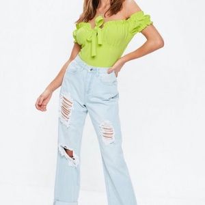 Missguided neon lime bodysuit